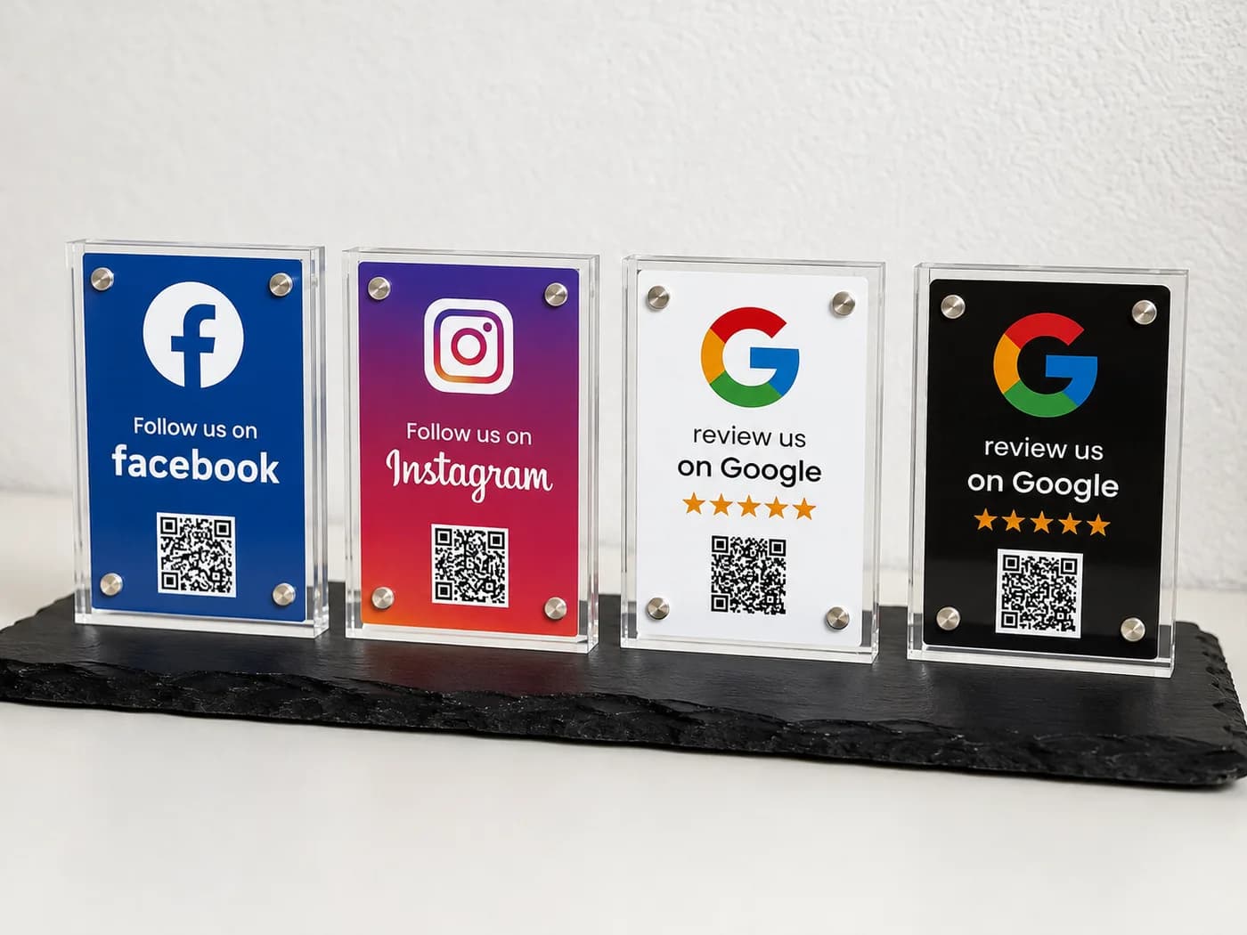 Eleganter Google Aufsteller – Glasoptik – Detail