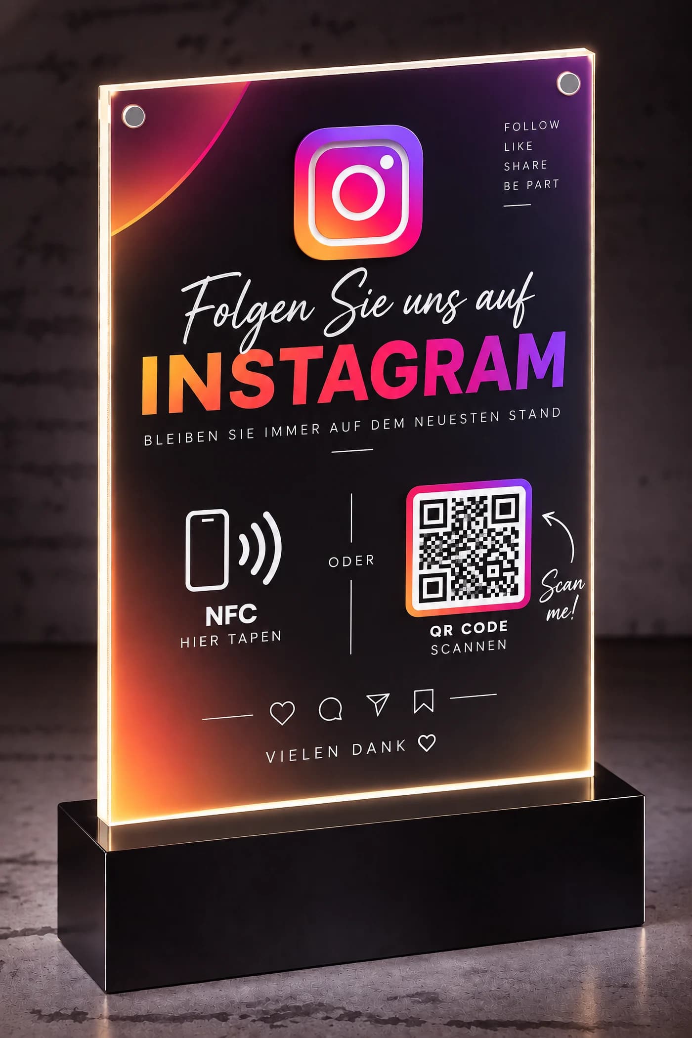 LUMEN Instagram – LED-Aufsteller