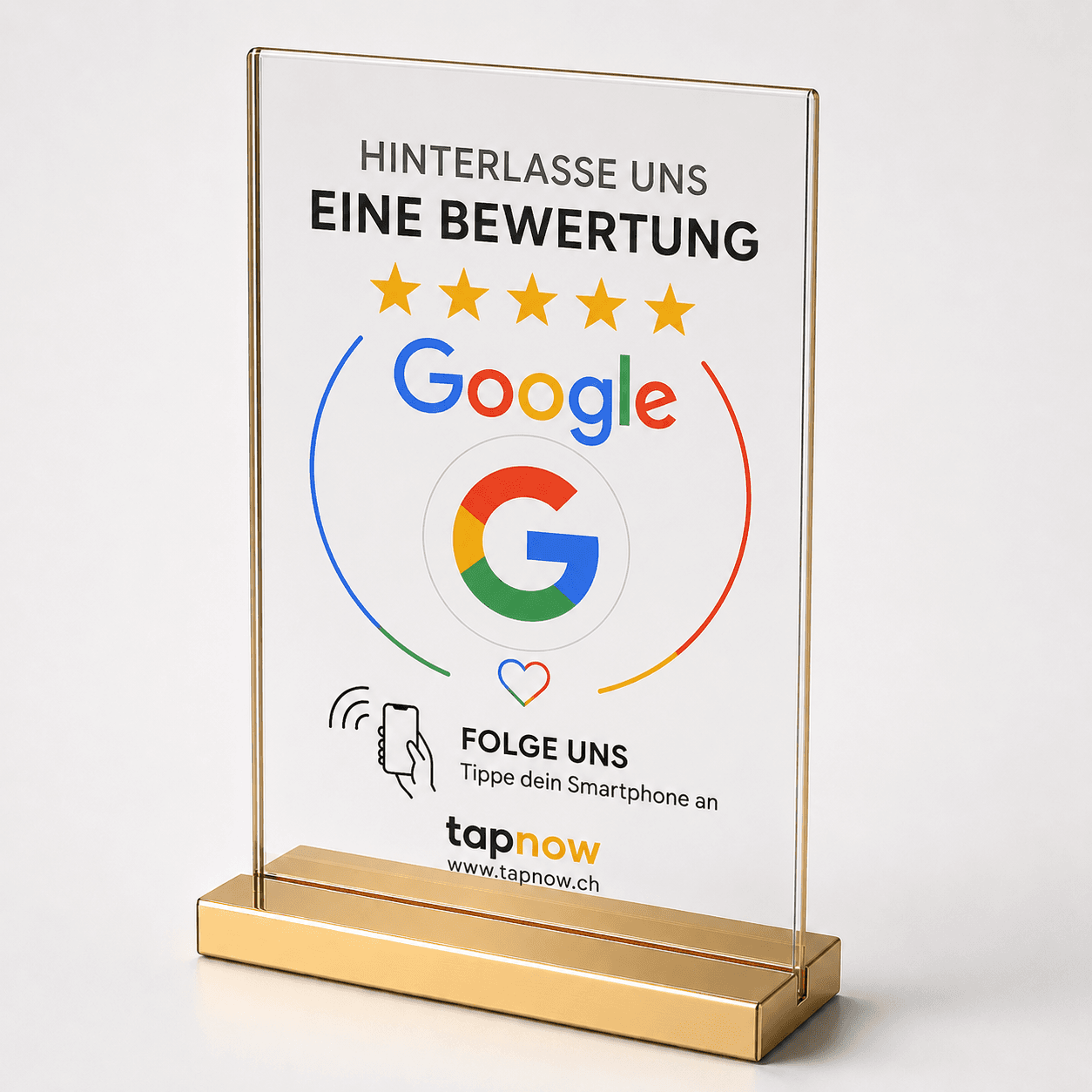 Premium Google Aufsteller – Gold – Gold