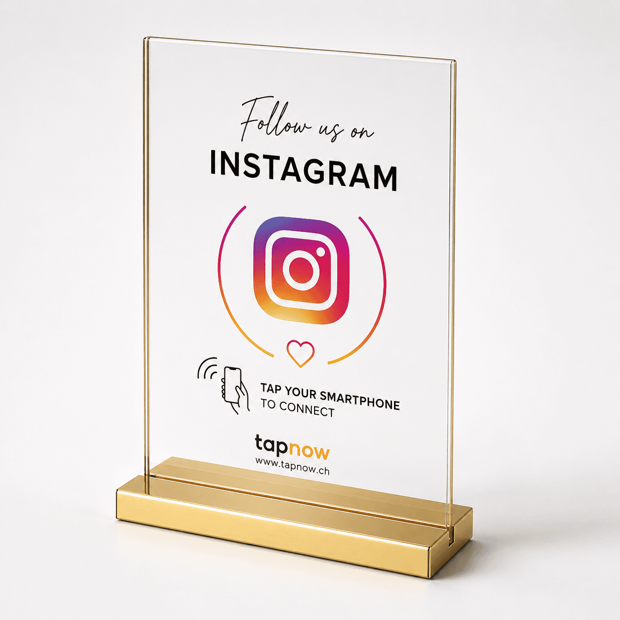Premium Instagram Aufsteller – Gold – Gold
