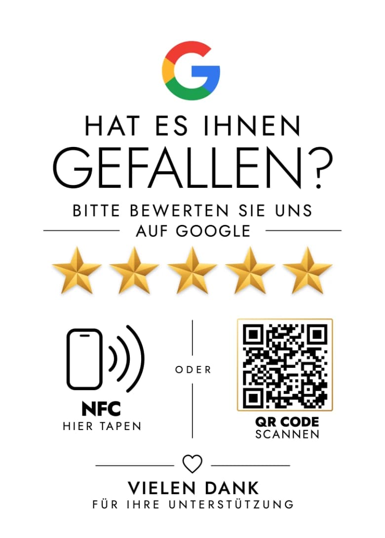 Silvana – Google-Bewertungsaufsteller DIN A4 – White